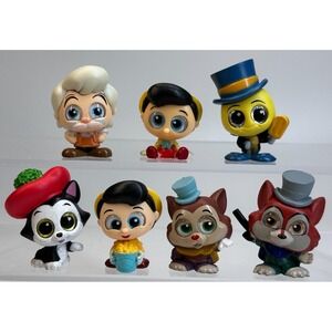 Disney Doorables PINOCCHIO Geppetto Jiminy Cricket Figaro Honest John Gideon